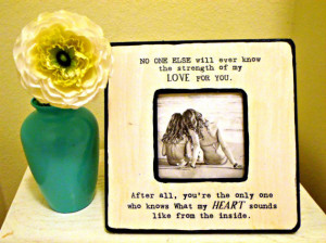 My Heart From the Inside Quote Picture Frame