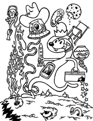 Page for Threadless community colouring book