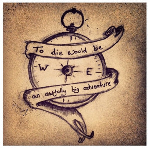 And Wendy Tattoos, Compass Peterpan, Peter Pan Compass Tattoo, Quotes ...