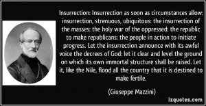 Insurrection: Insurrection as soon as circumstances allow ...