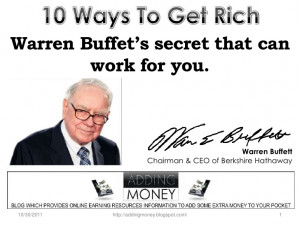 Warren buffett's 10 formulas to be a successful business man & money ...