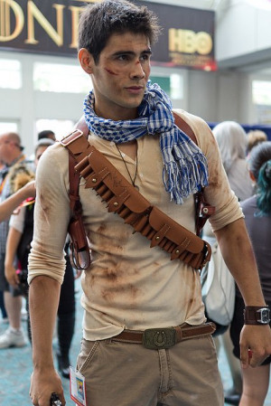 Incredibly cute guy cosplaying Nathan Drake from Uncharted