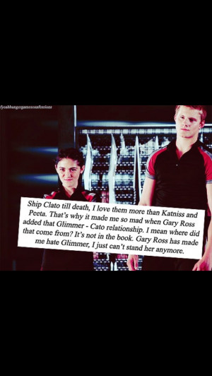 Clove and Cato; Well Glimmer was in the book but not as a love ...