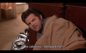 , Parks And Recreation, Ben Betrayal, Ben Wyatt, Food Poison, Calzone ...