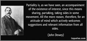 of interest, since this means sharing, partaking, taking sides ...