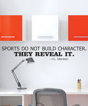 Take a look at this Black 'Sports Reveal Character' Wall Quote by ...