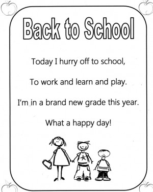 Poem - Back to School Poem!
