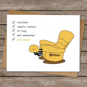 Greeting Card. Funny Card For Him, Lazy, Recliner, Men, Old, Simple ...