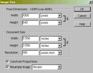 ... ) which allows you tochange the pixel width and height of the image