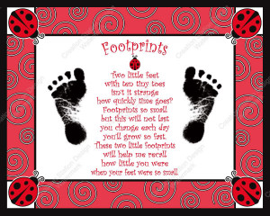 Create a cherished keepsake of your baby's footprints. This print can ...
