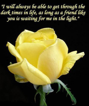 ... to get through the dark times in life as long as a friend like you