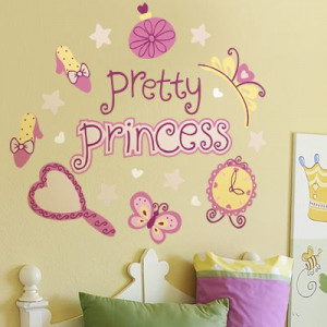 ... » Printed Designs » Pretty Princess - Quote - Printed Wall Decals