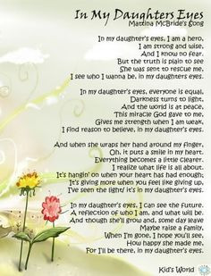 In my daughters eyes - Martina McBride . . . Because I am blessed with ...