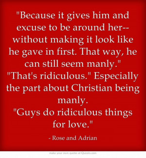 Vampire Academy Quotes | Rose and Adrian