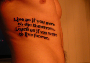 Lovely Quote Tattoo