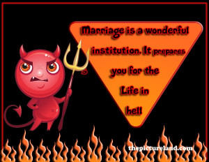 Devil Pictures With Funny Jokes And Quotes On Marriage