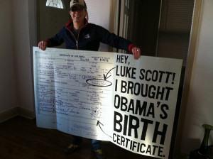 Love the sign here by a Chicago White Sox fan when Scott came to Obama ...