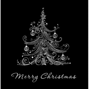 black_and_white_christmas_tree_shower_curtain.jpg?color=White&height ...