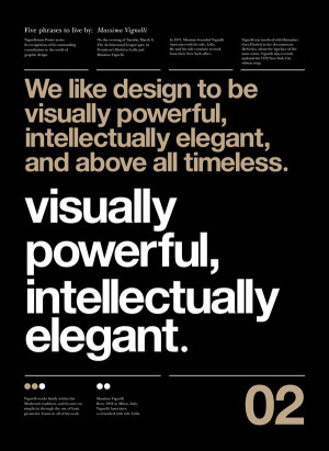 ... Posters by Anthony Neil Dart with quotes by by Massimo Vignelli
