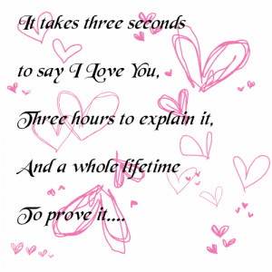 It takes 3 seconds to say I Love You photo ...