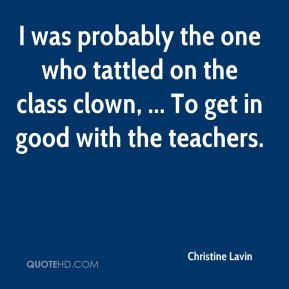 Christine Lavin - I was probably the one who tattled on the class ...
