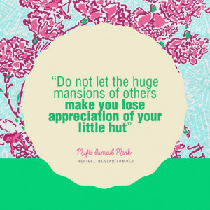 Mufti Ismail Menk Quote: Do not let the huge mansions of others …