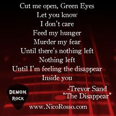 the disappear song lyric from heavy metal heart more heavy metal