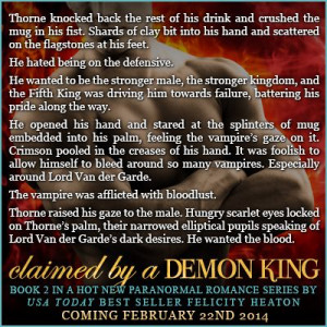 daily quote from CLAIMED BY A DEMON KING, the second book in the new ...