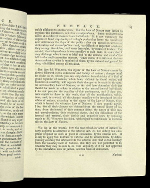 Vattel, on the left, based his Law of Nations on the work of Christian ...