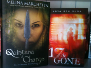 finished copy of Quintana of Charyn by Melina Marchetta . So pretty!