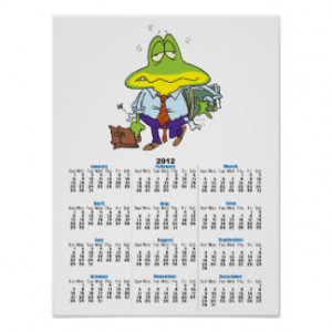 funny fatigued tired working man frog print