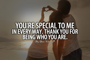 You are special to me