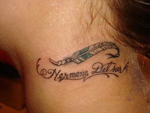 Sister Feather Tattoo