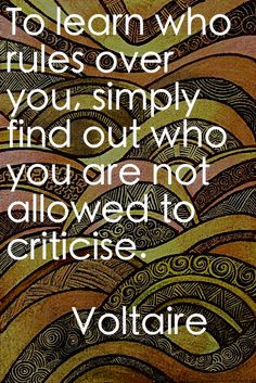 Voltaire, Quote, Quotes, Anarchy, Criticism, Rule, Politics, Science ...