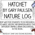 research project to go along with the book, Hatchet, by Gary Paulsen ...