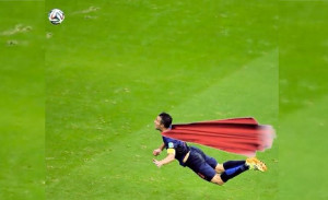 Batman Van Persie, Funny Pictures FIFA World Cup 2014, Superman? No ...