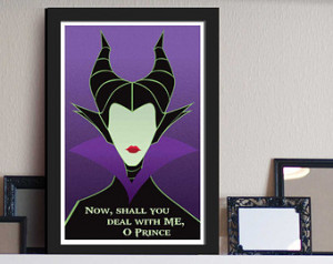 Maleficent - Sleeping Beauty / Disn ey Villains Inspired - Movie Art ...