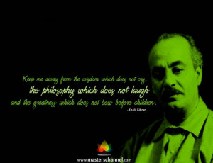 ... and the greatness which does not bow before children.