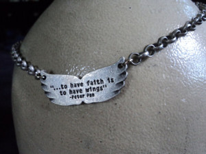 NEVERLAND Disney Peter Pan quote necklace to have faith is to have ...