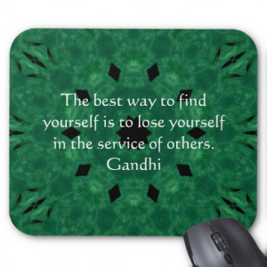 Gandhi Inspirational Quote About Self-Help Mousepads