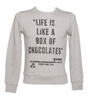Men's Forrest Gump Box Of Chocolates Quote Sweater