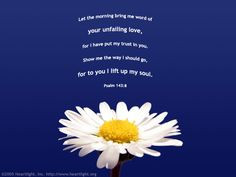 ... you. Show me the way I should go, for to you I lift up my soul. More