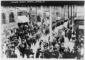 parade of miners on strike, Latrobe, PA, April 1, 1912. George ...