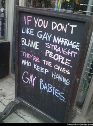 Blame it on the straight people
