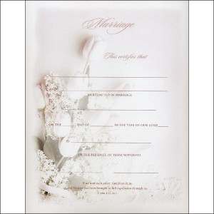 Marriage Certificate - Tulip Bouquet