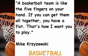 ... You Have A Fist. That’s How I Want You To Play ” - Mike Krzyzewski