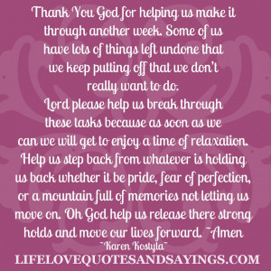Thank You God For Helping Us..