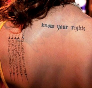 quote tattoos on back men Back Of Neck Quote