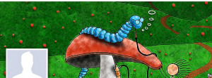 Download Free Facebook Cover Photo Funny Caterpillar Hookah