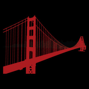 SF Golden Gate Skyline Wall Quotes™ Wall Art Decal